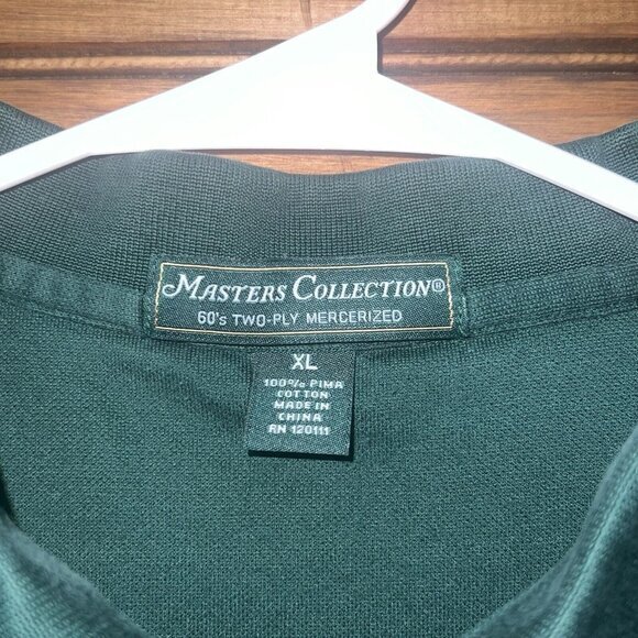 Masters Golf‎ Shirt Mens Size XL Green Polo Golf 60s Two Ply Mercerized - Picture 4 of 7
